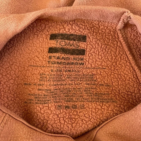 Women’s TOMS Stand for Tomorrow pink blush crew neck sweatshirt Small - Picture 4 of 4